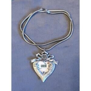 Vintage FIGI Graphics Heart Photo Necklace / Ornament